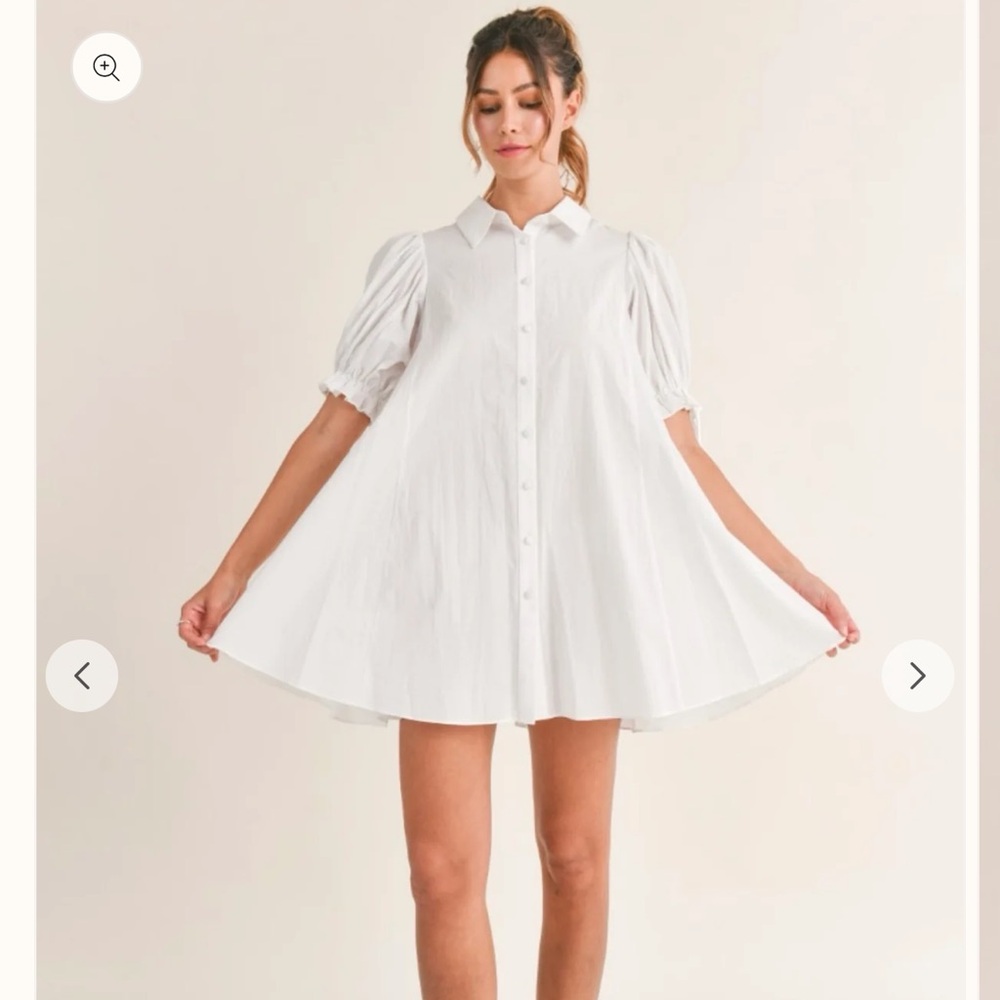 White button up dress - Picture 1 of 2